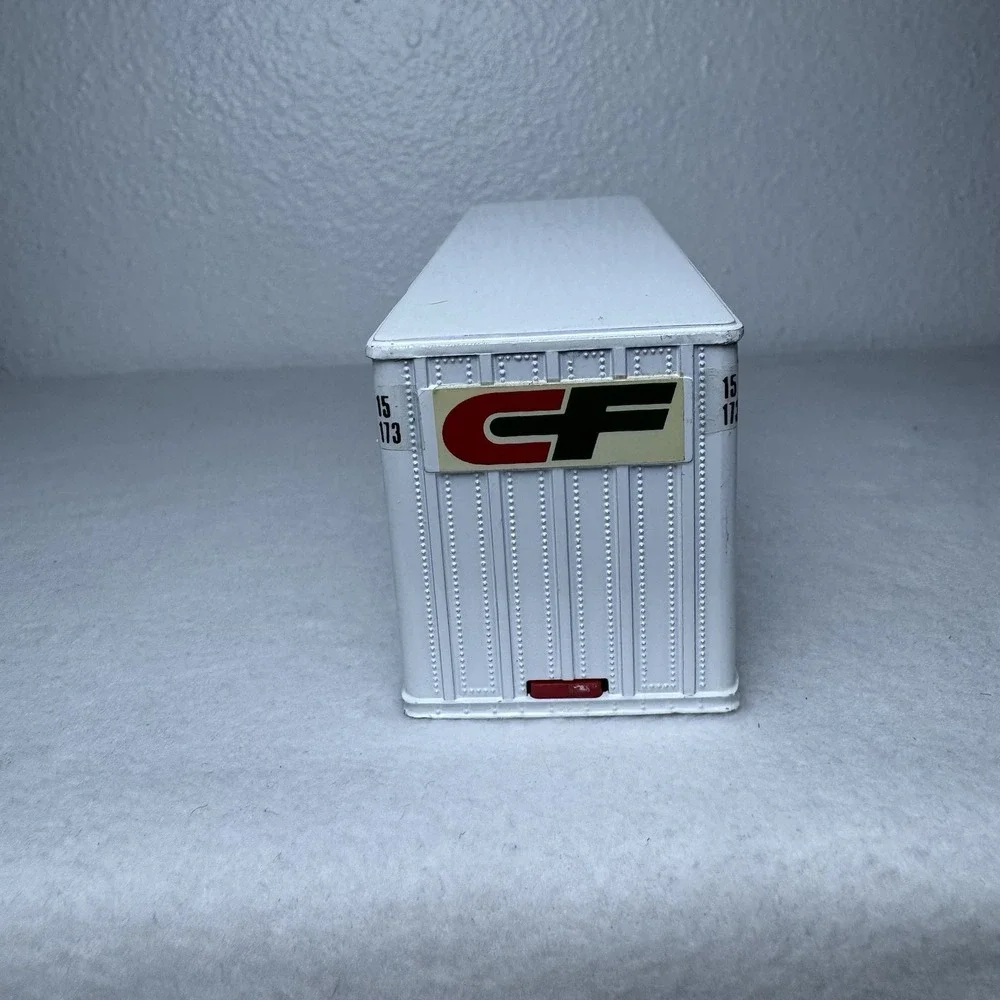 Vintage Consolidated Freightways‎ CF Diecast Toy Trailer Metal White Light Wear